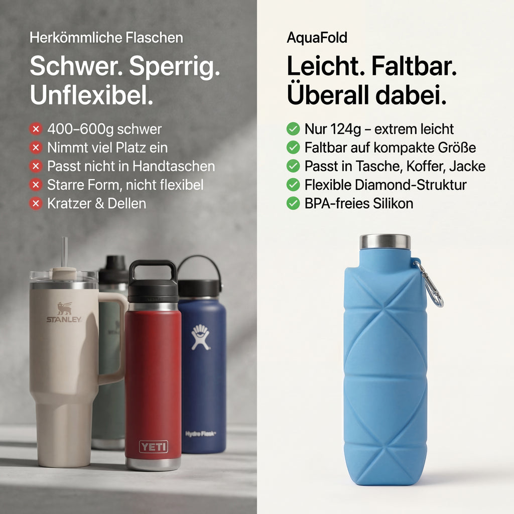 AquaFold - Faltbare Wasserflasche