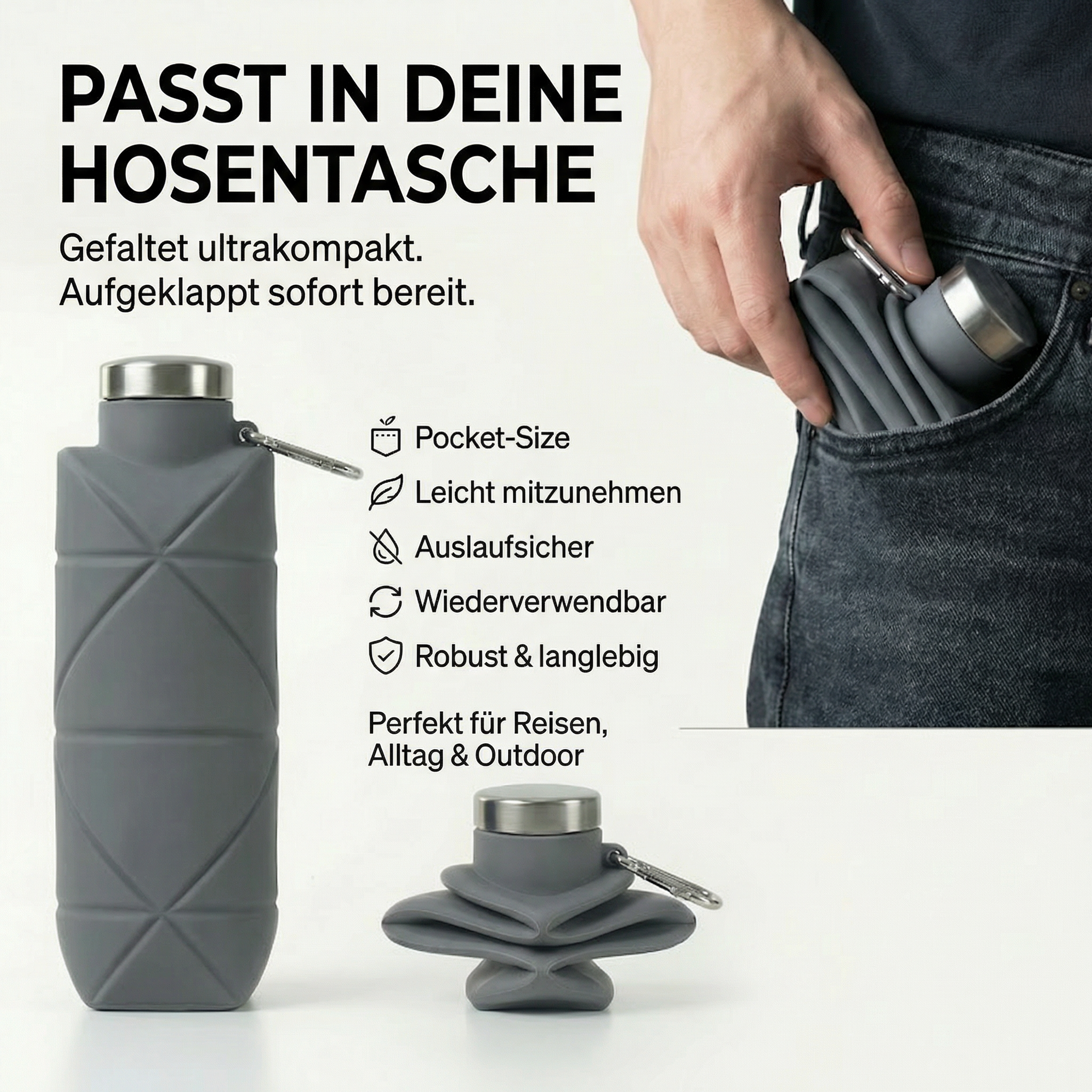 AquaFold - Faltbare Wasserflasche